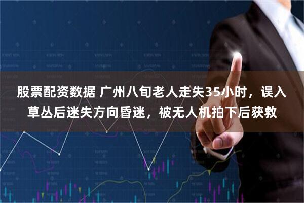 股票配资数据 广州八旬老人走失35小时，误入草丛后迷失方向昏迷，被无人机拍下后获救